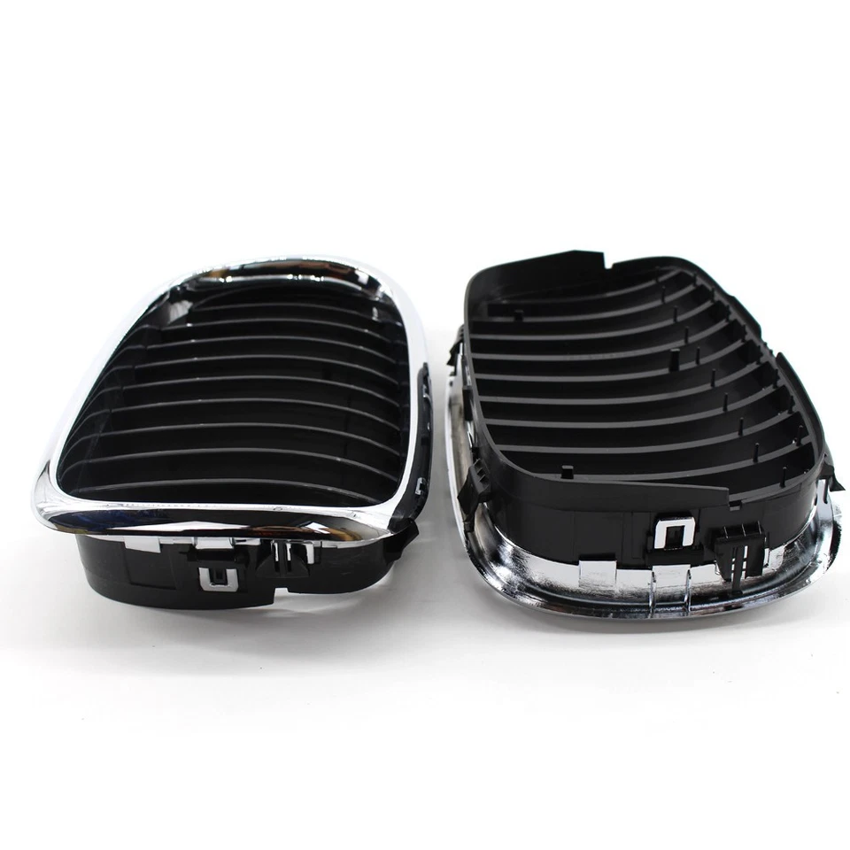 Parrilla de riñón semi cromada apta para BMW E39 serie 5 99-03 nueva Foto 3 de 4