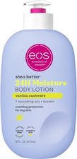 eos vanilla cashmere body lotion shea better 24hr moisture - 16 oz/473 ml