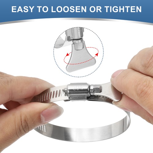 3" Stainless Steel Hose Clamp, 10 Pcs 65-89mm (2.6-3.6Inch) Key Type Clamp - Bild 5 von 6