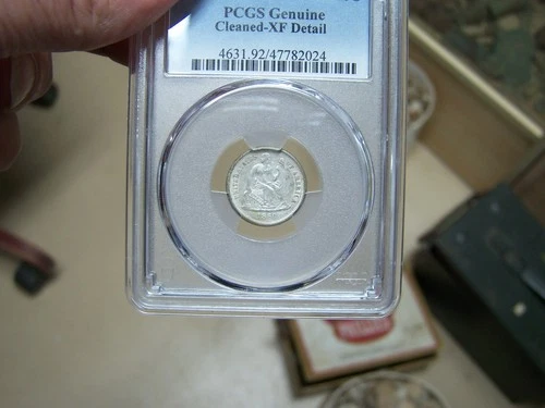 1860 P Seated Liberty Silver Dime- Philadelphia PCGS XF Details