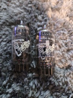 0336 Lot Of 2 Amperex 6dj8 Ecc88 Vacuum TUBES