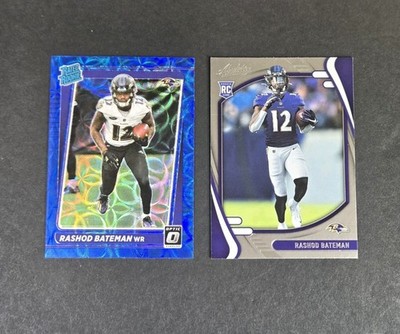 2021 Rashod Bateman Optic Rated Rookie Blue Scope Prizm & Absolute Rookie