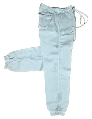 Vintage C&C California Size Large Flax Linen Jogger Leg Casual Drawstring Pants - Image 1 of 4