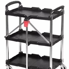 Three Layer Foldable Tool Cart Trolley