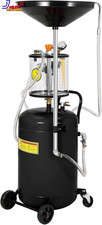 20 Gallon Portable Waste Oil Drain Tank with Adjustable Funnel and Wheels