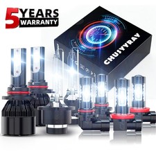 For Acura Tl 2009-2014 -8pcs Front Led Hid Headlights Hilodrl Fog Light Bulbs