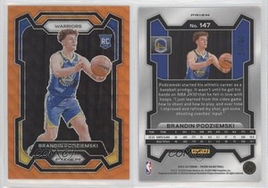 2023-24 Panini Prizm Orange Wave Prizm /60 Brandin Podziemski #147 Rookie RC