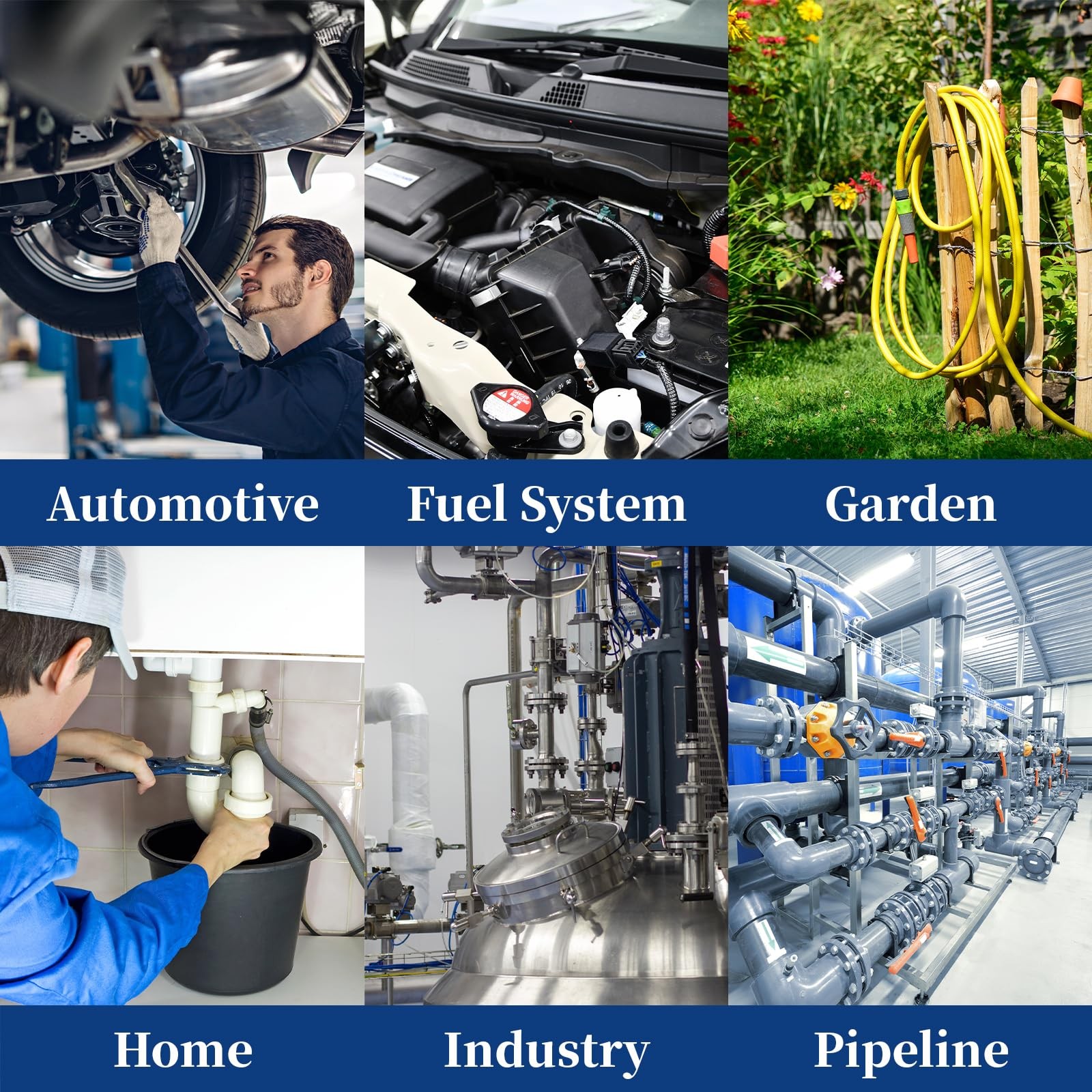 192 Pcs 12 Sizes Goobetter Single Ear Hose Clamps Stainless Steel with Ear