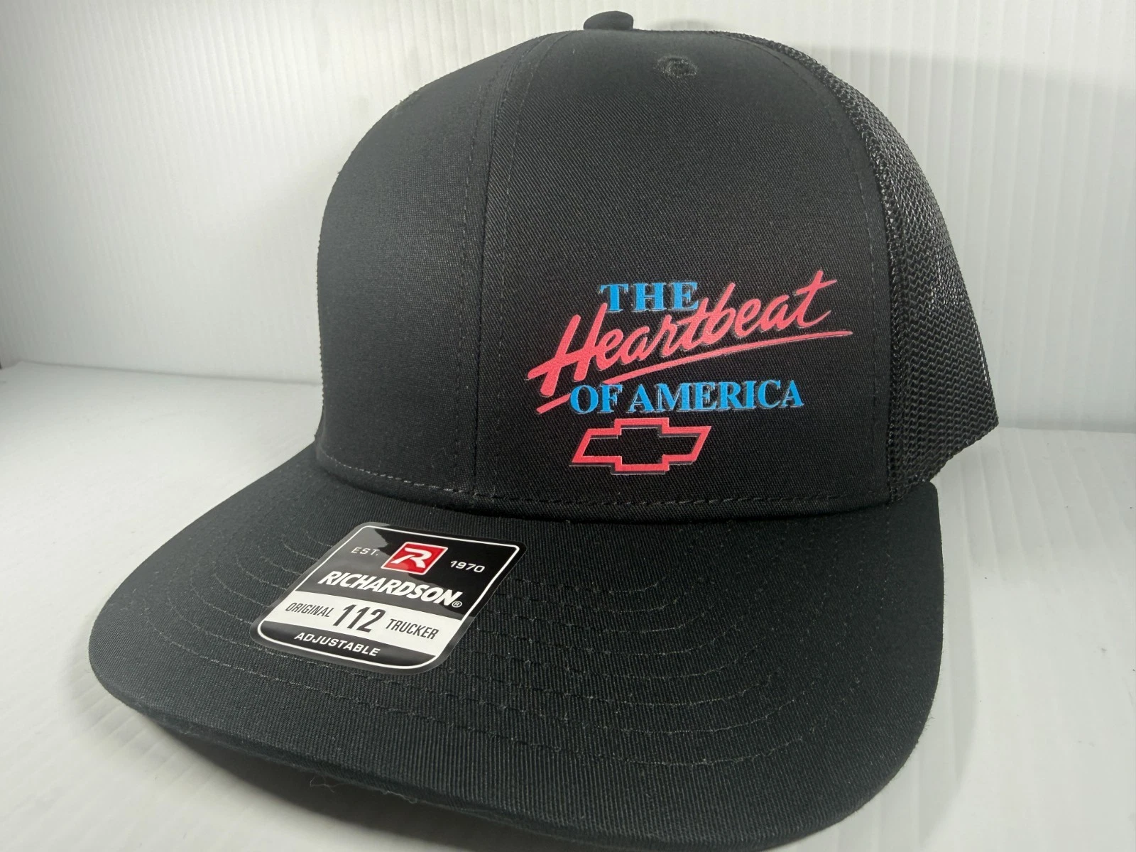 Vintage Style Chevrolet The Heartbeat of America Snapback Richardson 112 Black