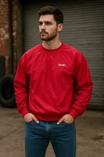 Vintage Swingster GMC Trucks Crewneck XL Red Made in USA Pullover Windbreaker