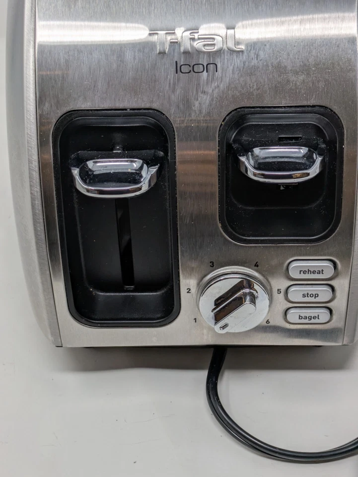Tostadora T-fal Avante Icon 2 rebanadas acero inoxidable/bagel negro tipo T24-A Foto 3 de 4