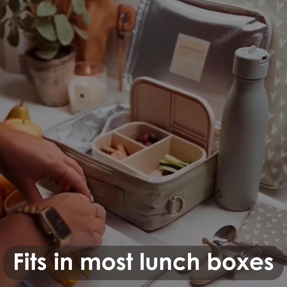 Blue Silicone Bento Lunch Box for Kids & Adults | Leakproof & Durable