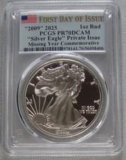 1996-P $1 Silver Eagle Michael Reagan Silver Eagle, DCAM (Proof