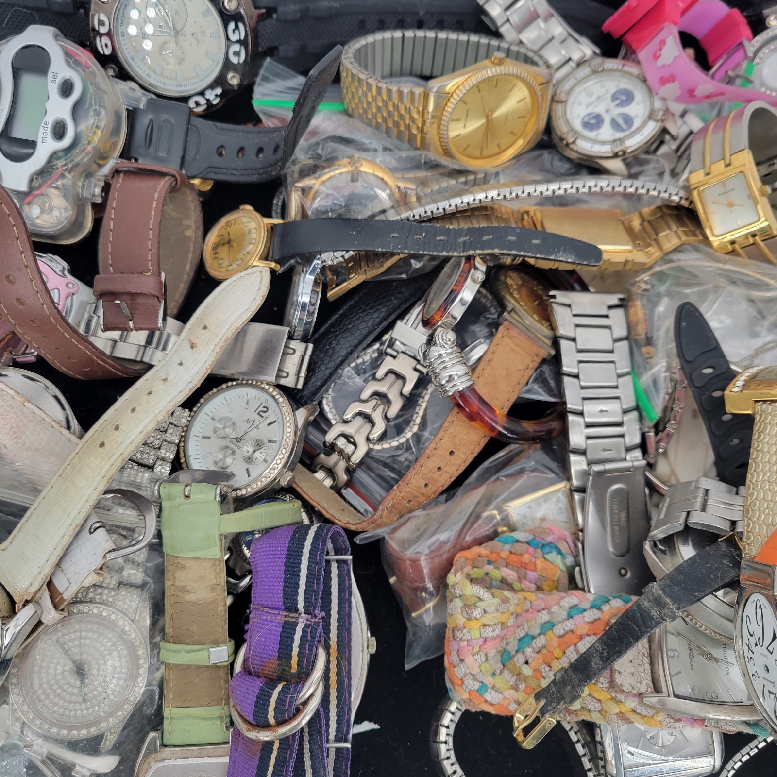 55 Watch Repair Parts Lot-Guess Anne Klein Timex Casio Armitron Mixed Quartz