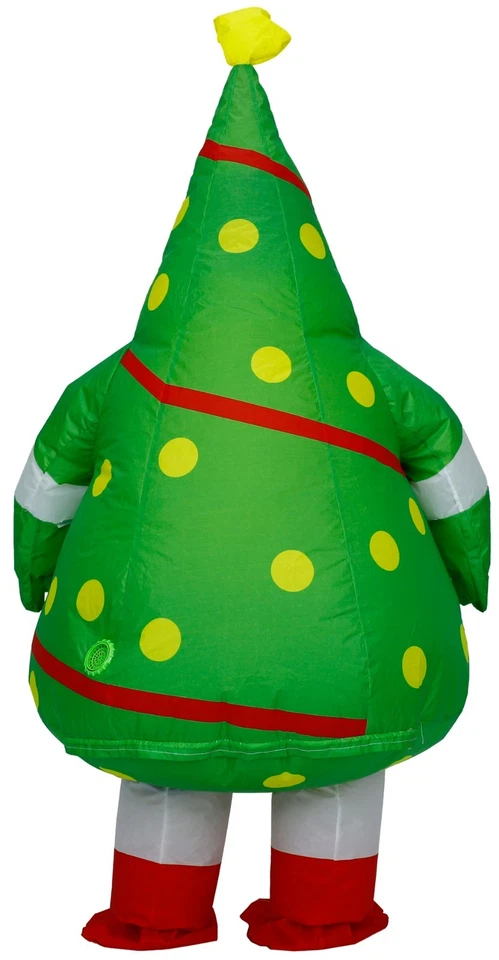 7ft Inflatable Costume Christmas Tree Blow Up Full Body Cosplay Party Jumpsuit - Image 3 of 4