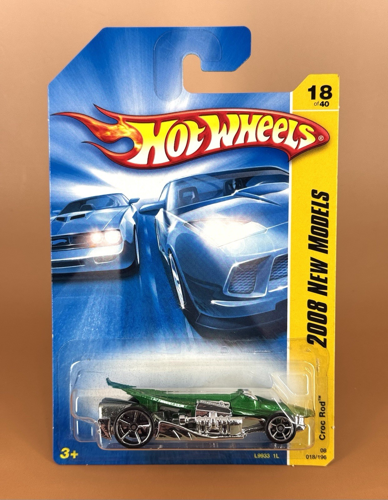 Hot Wheels 2008 New Models CROC ROD Metalflake Green w/o5 wheels (18/40)