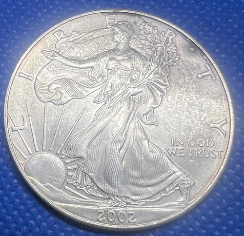 U.S. Mint American Silver Eagle 2002 1 oz .999 Fine Silver Bullion Coin #366
