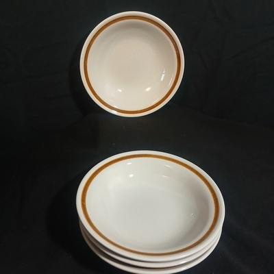 Set Of 4 Dessert Bowls Mountain Wood Collection Stoneware Vintage 5 7/8''