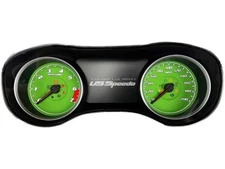 US Speedo Green Dodge Charger Gauge Face for Clusters 2015-2024 (200 Mph)