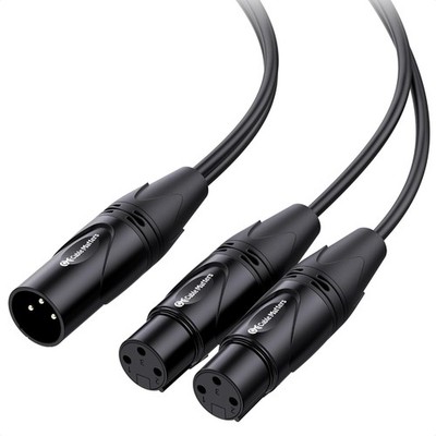 Cable Matters Symmetrisches XLR Splitter Kabel   0,5m (XLR-Stecker-zu-Buchse-x2)