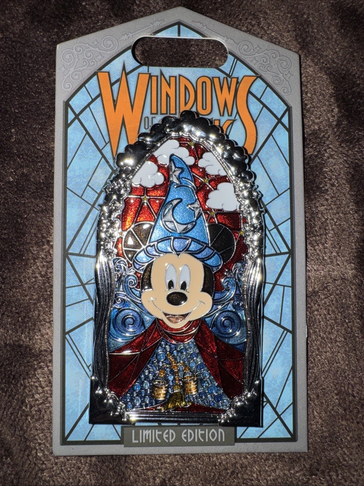 Disney Sorcerer Mickey Fantasia Windows of Magic 2019–LE 2000 Rare Authentic Pin