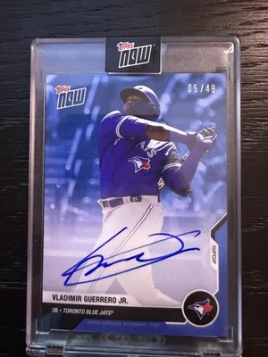 2020 Topps Now Vladimir Guerrero Jr 2019 Home Run Derby On Card Auto # 5/49