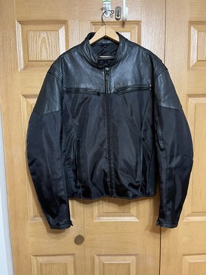 NexGen Men's L Leather Motorcycle Jacker. Zip Out Liner. Lots Of Pockets. EUC