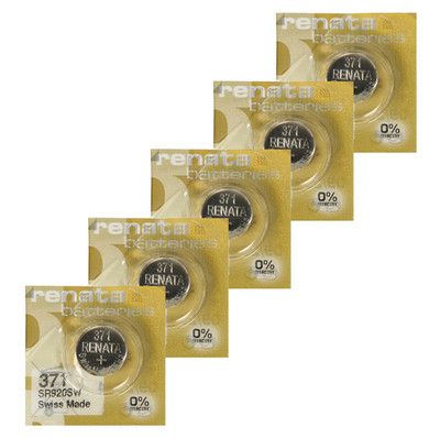 5x Renata 371 SR920SW Silberoxid 1,55V Uhrenbatterien Swiss Made