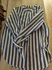 Damen Bluse Basic gestreift schwarz/weiß Lan...
