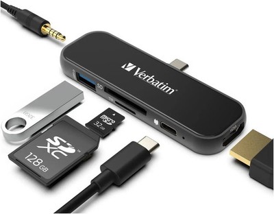 Verbatim Hub USB-C Adapter and Monster HDMI Cable 4k Ultra HD with Ethernet Cord