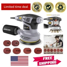 Versatile 5-Inch Random Orbital Sander, 13000RPM with Ergonomic Design & 6 Speed
