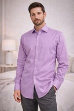 TURNBULL ASSER Men's Dress Shirt 16 Pink 100 Cotton French Cuff England Made