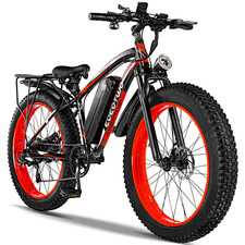 1500W Electric Bike for Adult 34MPH 60Miles Mountain 26" Fat Tire Cruiser E-bike