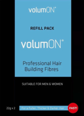 Instant Hair Loss Concealer Dark Brown Fibers Refill Long-Lasting Pack 2 x 22g