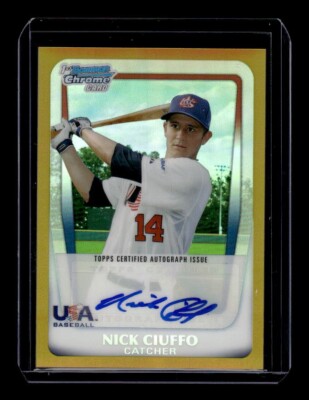 2011 Bowman Chrome Draft USA National Team Auto Gold Refractor Nick Ciuffo  /50