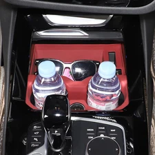 Red Front Center Console Cup Holder Coin Holder For BMW X3i X3 X4 2018-2023