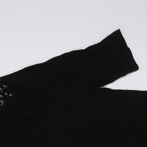 Matalan Womens Black Polyester Blend T-Shirt Size 12 - Picture 5 of 12