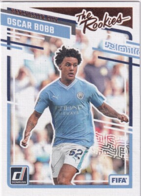 Panini Donruss Soccer Card 2023-24 No. 17 Oscar Bobb The Rookies Bronze