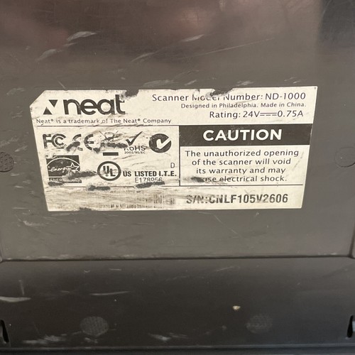 NeatDesk For Mac Desktop Scanner Digital Filing System Model ND-1000 Works! - Picture 5 of 6