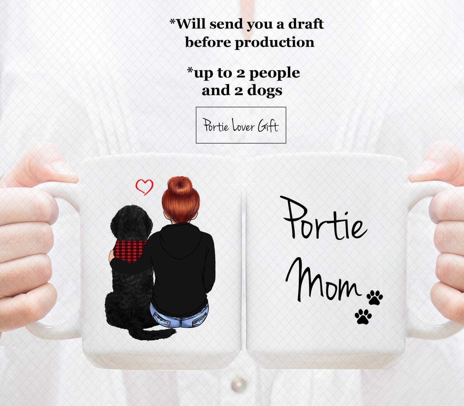 Custom Portuguese Water Dog Mug Portie Dad Mug Portie Mom Mug Portie Lover Mug