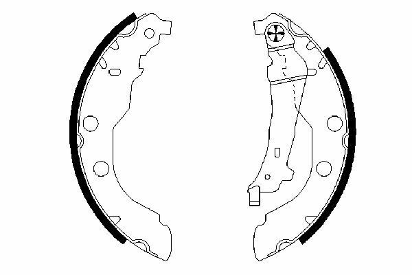 Bremsbackensatz Hinten FüR Peugeot Bosch 0986487549-image