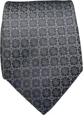BISSE Necktie - Micro Fabric Men's Tie, Gray Patterned Men's Tie, Grey Tie