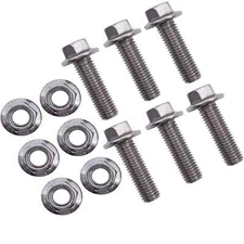 6X M10x1.5 Exhaust Manifold Flange Bolts & Nuts – High-Strength Steel Fasteners