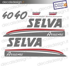 Adesivi motore marino fuoribordo Selva Aruana 40 cv gommone barca stickers