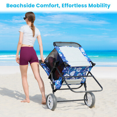 Lounge Wagon 3 In 1 Beach Wagon Slsy Vanity Desk Set With Large Mirror  Adjustable Brightness,