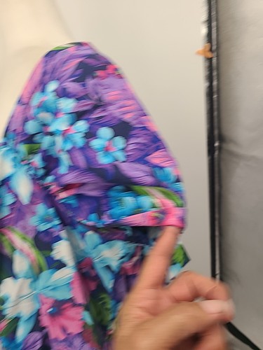 Vintage 1980s Floral Dress, Roamans, Plus Size Purple Blue Pink Floral Summer - Picture 8 of 18