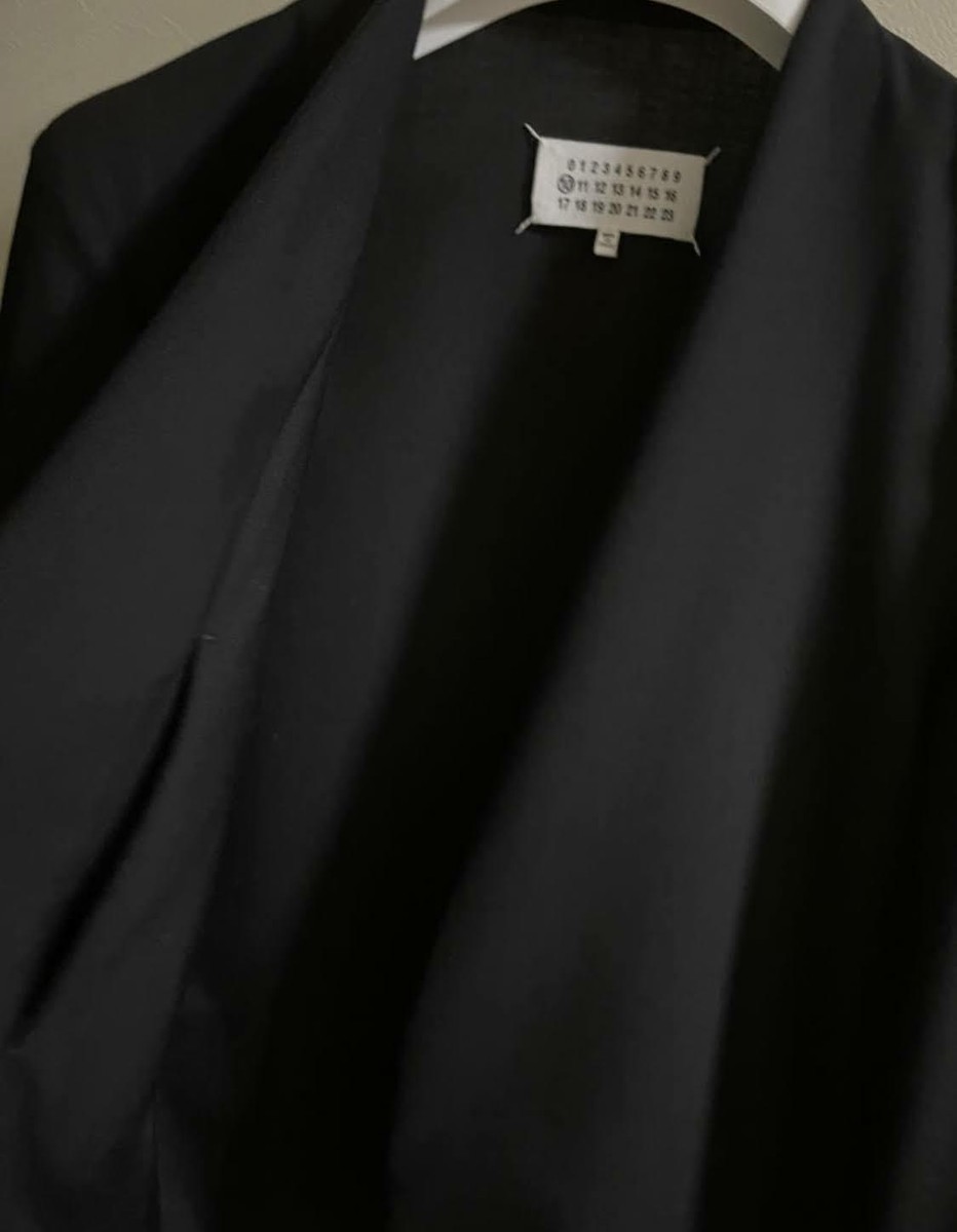 Maison Margiela Collarless jacket black 44 | eBay Maison Margiela Collarless jacket black 44 | eBay