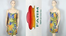 FARM RIO Tropical Banana Forest Strappy Mini Summer Dress S