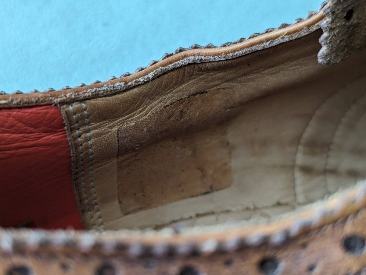 Rag Bone Grenson Brogue Oxford Dress Shoes Leather England Sz 9 Brown Distressed Handmade Men main image 3