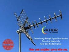 HDTV Outdoor Powerful TV Antenna Master Channel Digital HD 1080P 4K VHF UHF FM